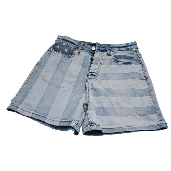 Women’s Boston Proper Stars & Stripes denim shorts size 4 patriotic flag (RN# 12 - Picture 2 of 9